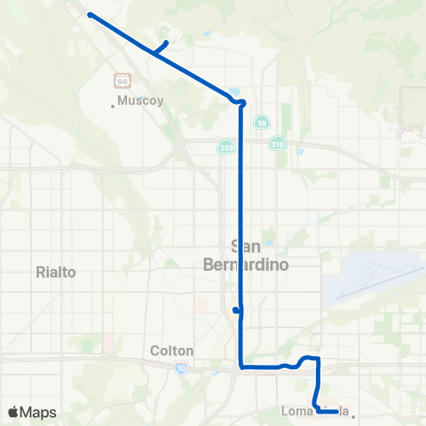 Omnitrans Cal State / San Bernardino / Loma Linda map