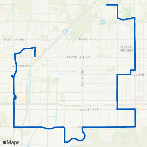 Omnitrans Rancho Cucamonga / Fontana map