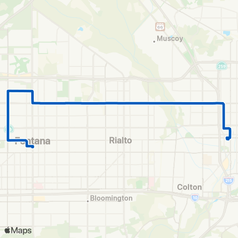 Omnitrans Fontana / Baseline / San Bernardino map