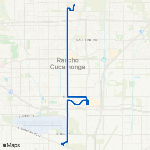 Omnitrans Ontario / Haven / Chaffey College map