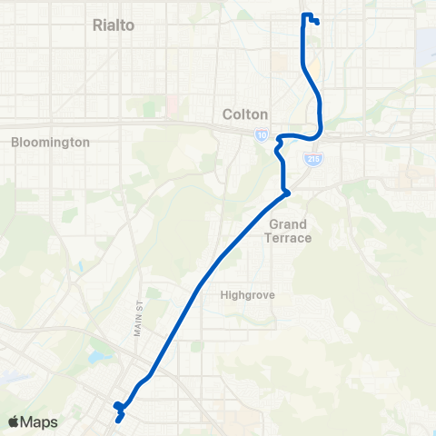 Omnitrans Riverside / San Bernardino map