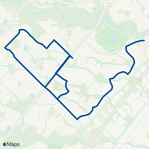 Oakville Transit Abbey Park and Loyola map