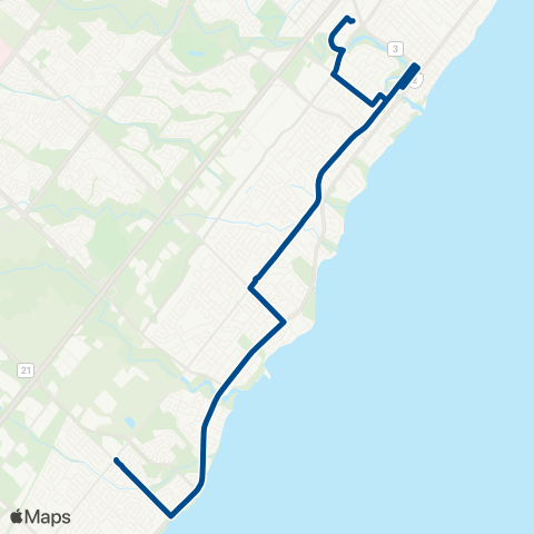 Oakville Transit Lakeshore West map