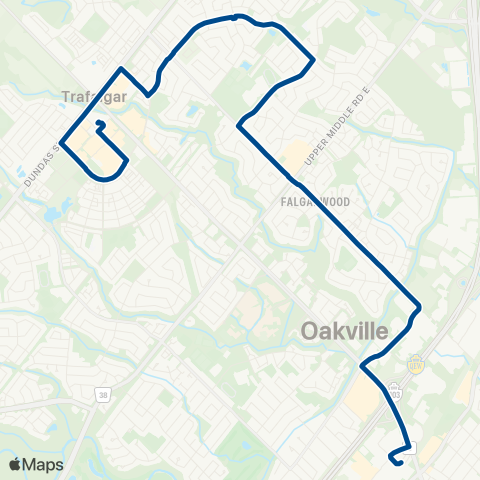 Oakville Transit Northridge map