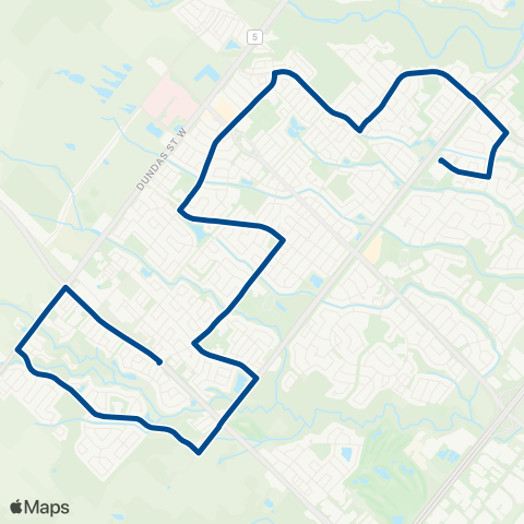 Oakville Transit Loyola North map