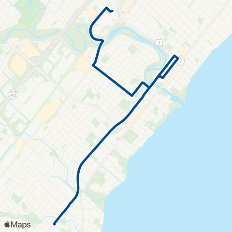 Oakville Transit Blakelock map