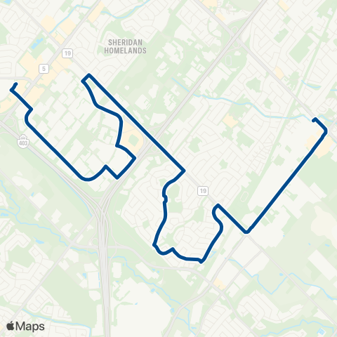 Oakville Transit Winston Park map