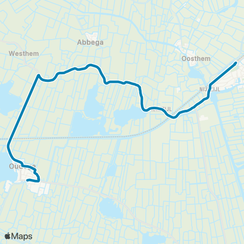 Arriva Oudega - IJlst, Station map