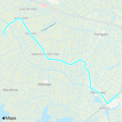 Arriva Wolsum - IJlst, Station map