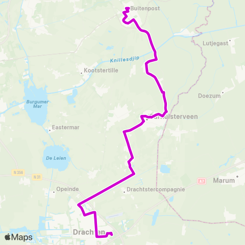 Arriva Buitenpost - Drachten map