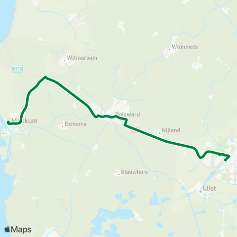 Arriva Makkum - Sneek map