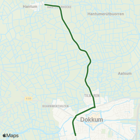 Arriva Hantum - Dokkum, Sionsberg map