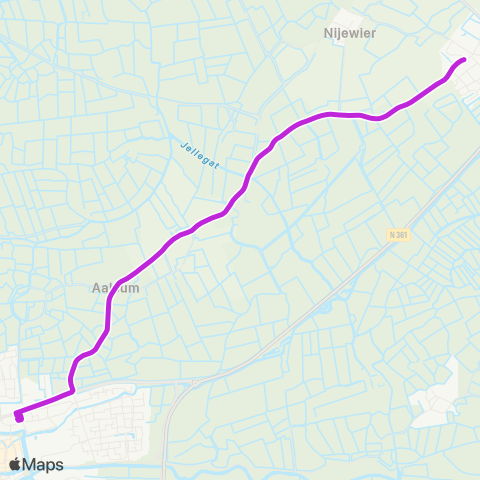 Arriva Metslawier - Dokkum, Busstation map