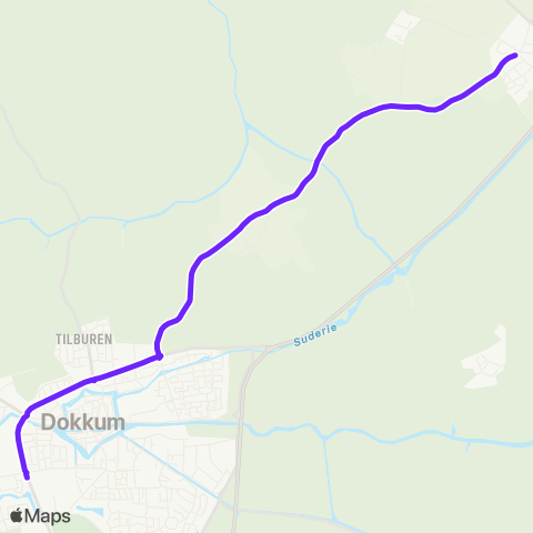 Arriva Metslawier - Dokkum, Sionsberg map