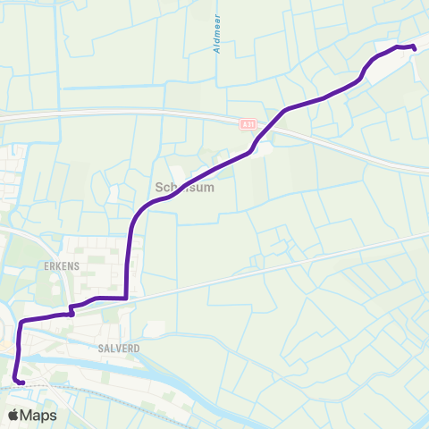 Arriva Peins - Franeker, Station map