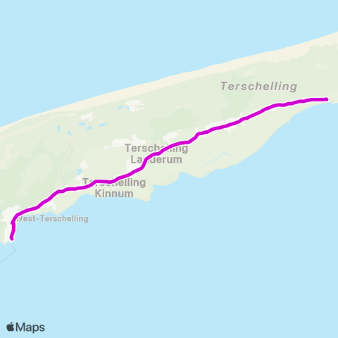 Arriva West-Terschelling - Oosterend map