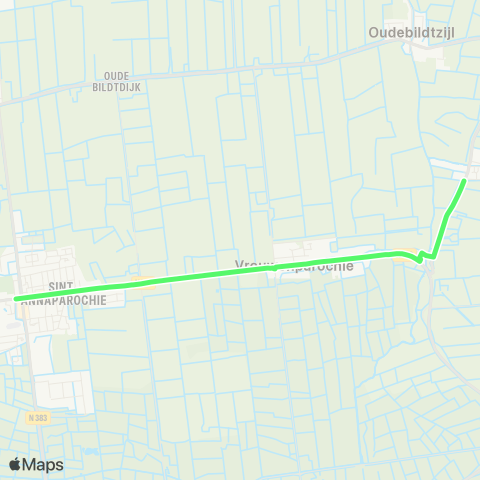 Arriva Alde Leie - Sint Annaparochie map