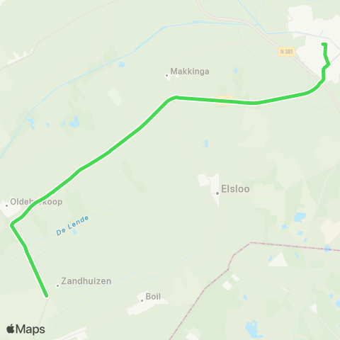 Arriva Zandhuizen - Oosterwolde, Busstation map