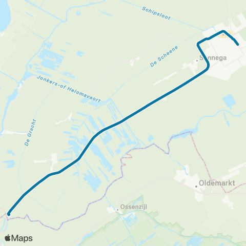 Arriva Slijkenburg - Wolvega, Station map