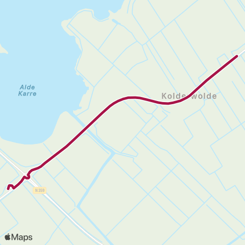 Arriva Kolderwolde - Hemelum, Flinkeboskje map