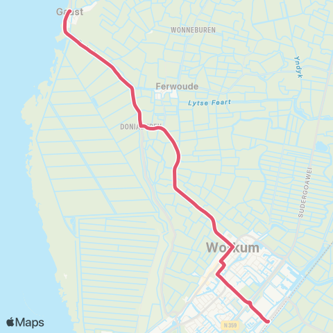 Arriva Gaast - Workum, Station map