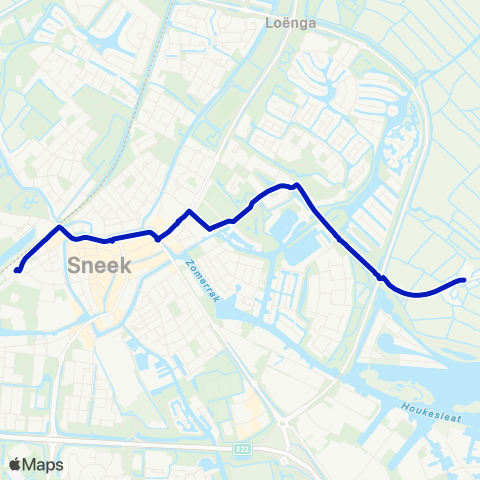 Arriva Offingawier, Fiifgeawei - Sneek, Busstation map