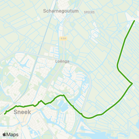 Arriva Gauw, De Eker - Sneek, Busstation map