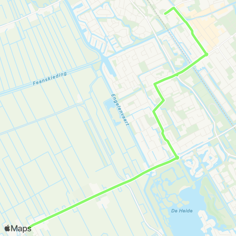 Arriva Rottum, Molenlaan - Heerenveen, Busstation map