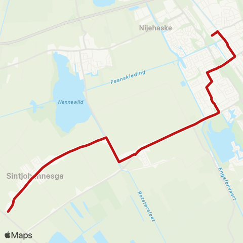 Arriva Rotsterhaule, Kampweg - Heerenveen, Busstation map