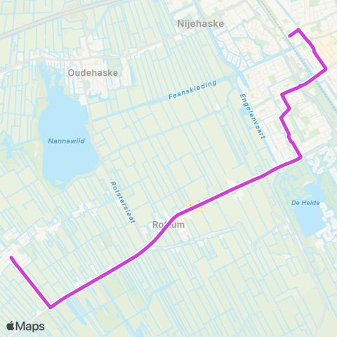 Arriva Sintjohannesga - Heerenveen, Busstation map