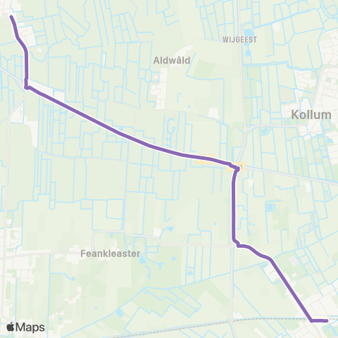 Arriva Westergeest - Buitenpost, Station map