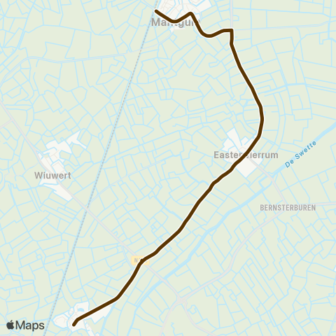 Arriva Boazum - Mantgum, Station map