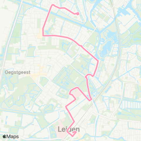 Arriva Leiden Centraal - Oegstgeest Haaswijk map