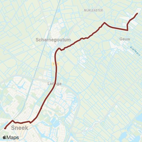 Arriva Sibrandabuorren - Sneek, Busstation map