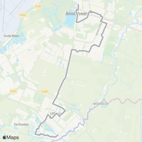 Connexxion Uithoorn - Amstelveen KLM Hoofdkantoor map