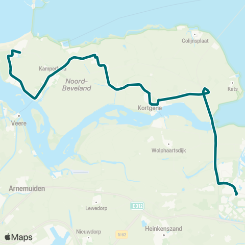 Connexxion Kamperland - Goes map