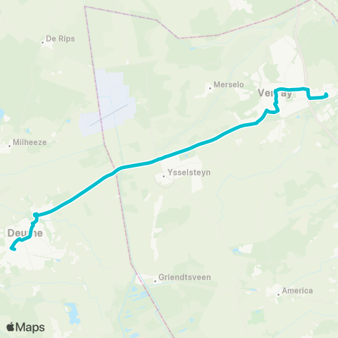 Arriva Venray Station via Venray Centrum - Deurne map