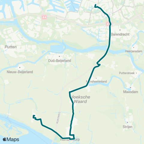 Connexxion Zuid-Beijerland-Heinenoord map