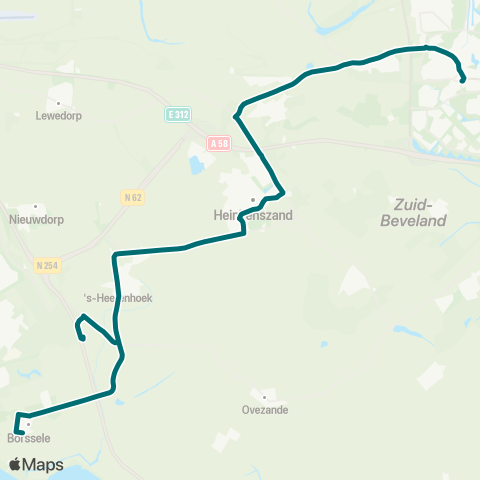 Connexxion 's-Heerenhoek - Goes map