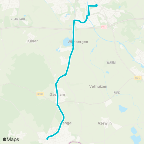 Arriva 's-Heerenberg - Doetinchem map