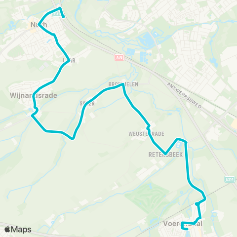 Arriva Nuth - Voerendaal map