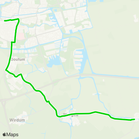 Arriva Warten - Leeuwarden map