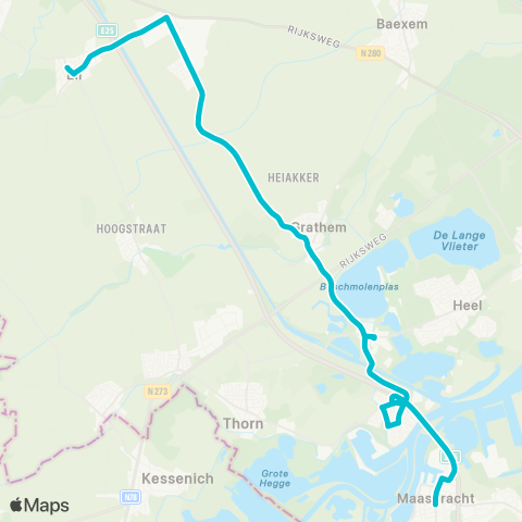 Arriva Maasbracht - Ell map