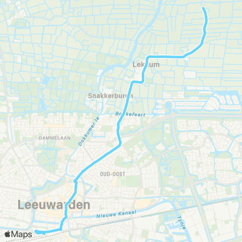 Arriva Miedum - Leeuwarden, Station map