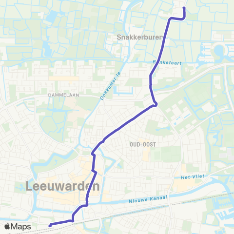 Arriva Lekkum - Leeuwarden, Station map