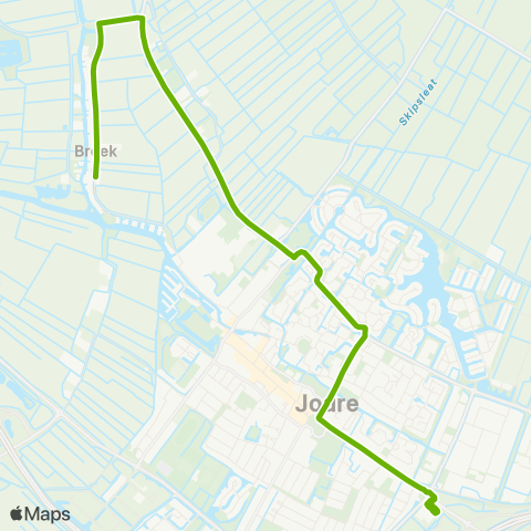 Arriva Broek - Joure, Busstation map