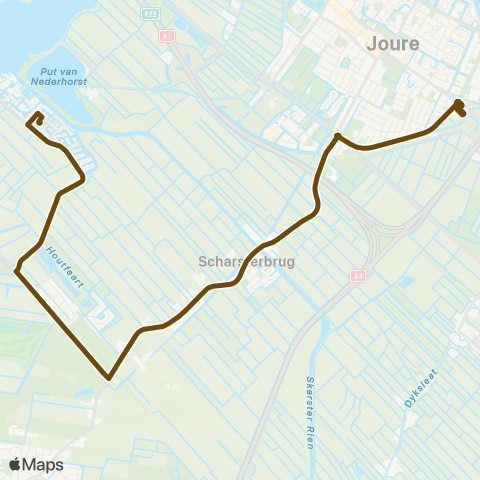 Arriva Boornzwaag - Joure, Busstation map