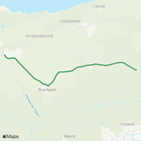 Arriva Hantumeruitburen - Holwerd, Prov. weg map