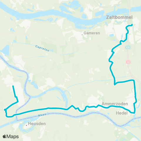 Arriva Zaltbommel - Wijk en Aalburg map