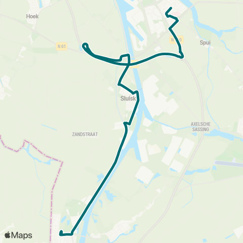Connexxion Sas van Gent - Terneuzen map